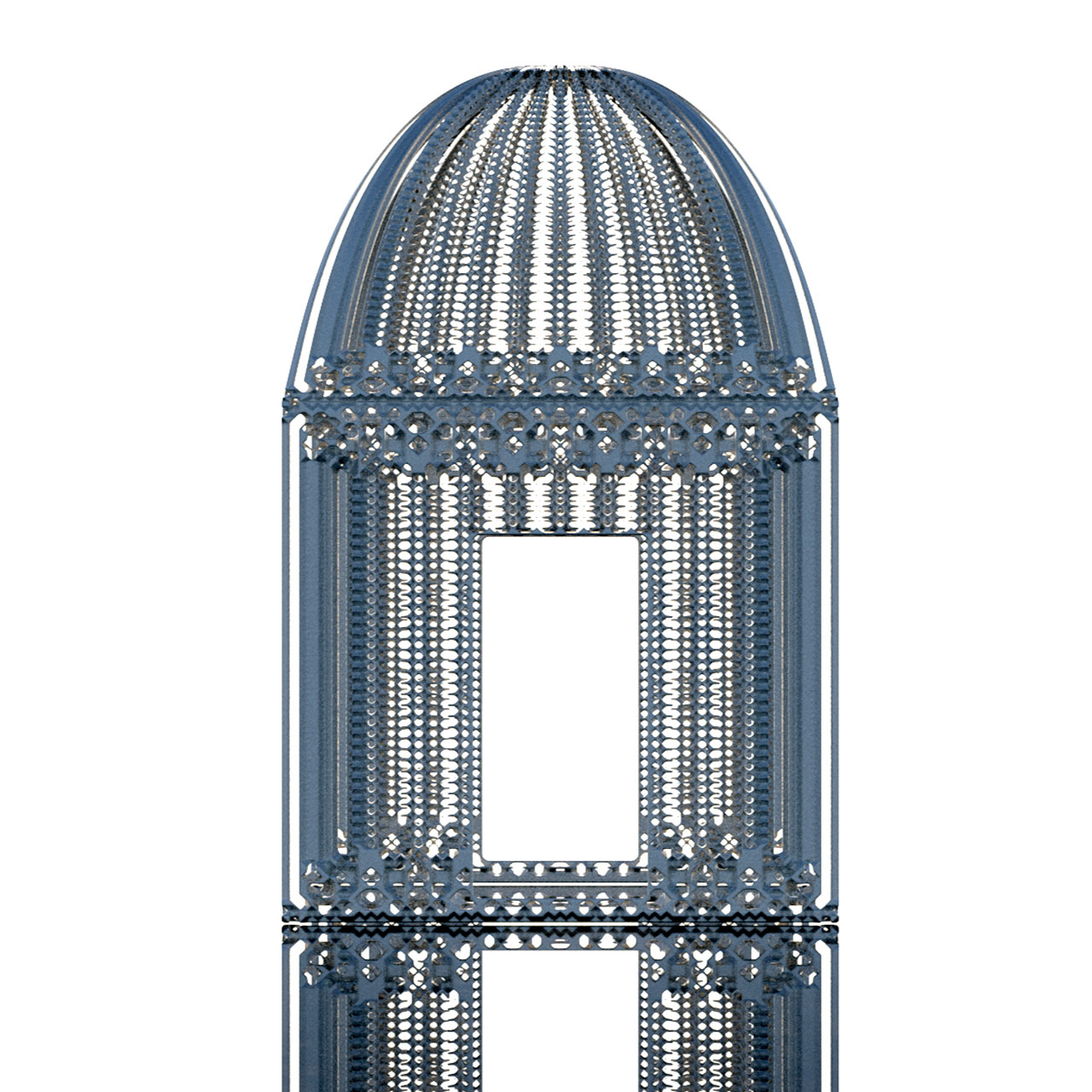 Voxelized dome generated with cellular automata